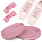 No-Tie Elastic Shoelaces - Baby Pink - Clipz