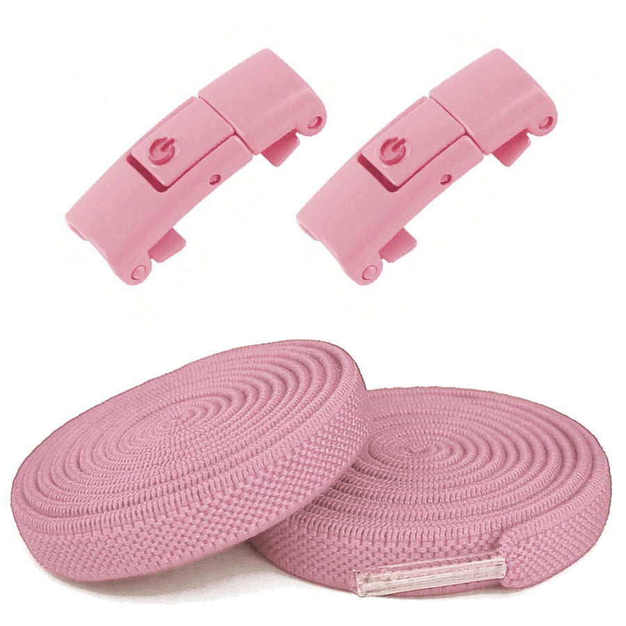 No-Tie Elastic Shoelaces - Baby Pink - Clipz