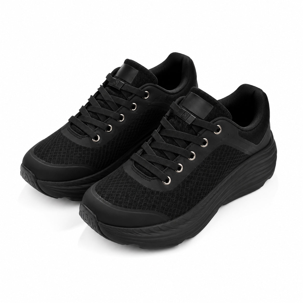 Clipz - BLACK - No-Tie Elastic Shoelaces & Clip - Pair