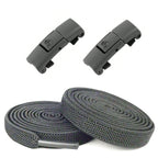 No-Tie Elastic Shoelaces - Dark Grey - Clipz