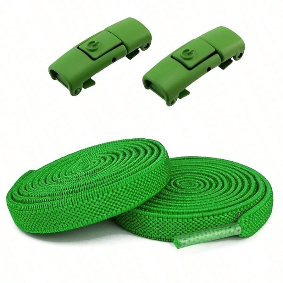 No-Tie Elastic Shoelaces - Green - Clipz