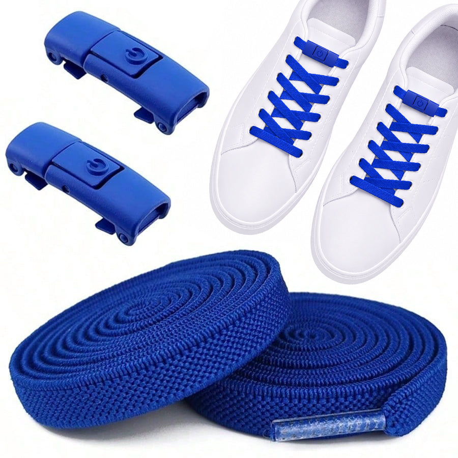 No-Tie Elastic Shoelaces - Royal Blue - Clipz