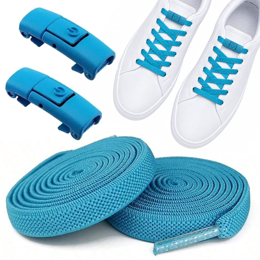 Clipz - No-Tie Elastic Shoelaces - Turquoise