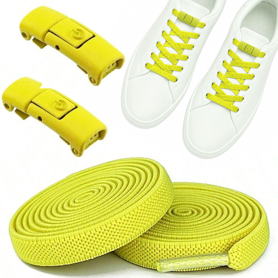 Clipz - No-Tie Elastic Shoelaces - Yellow