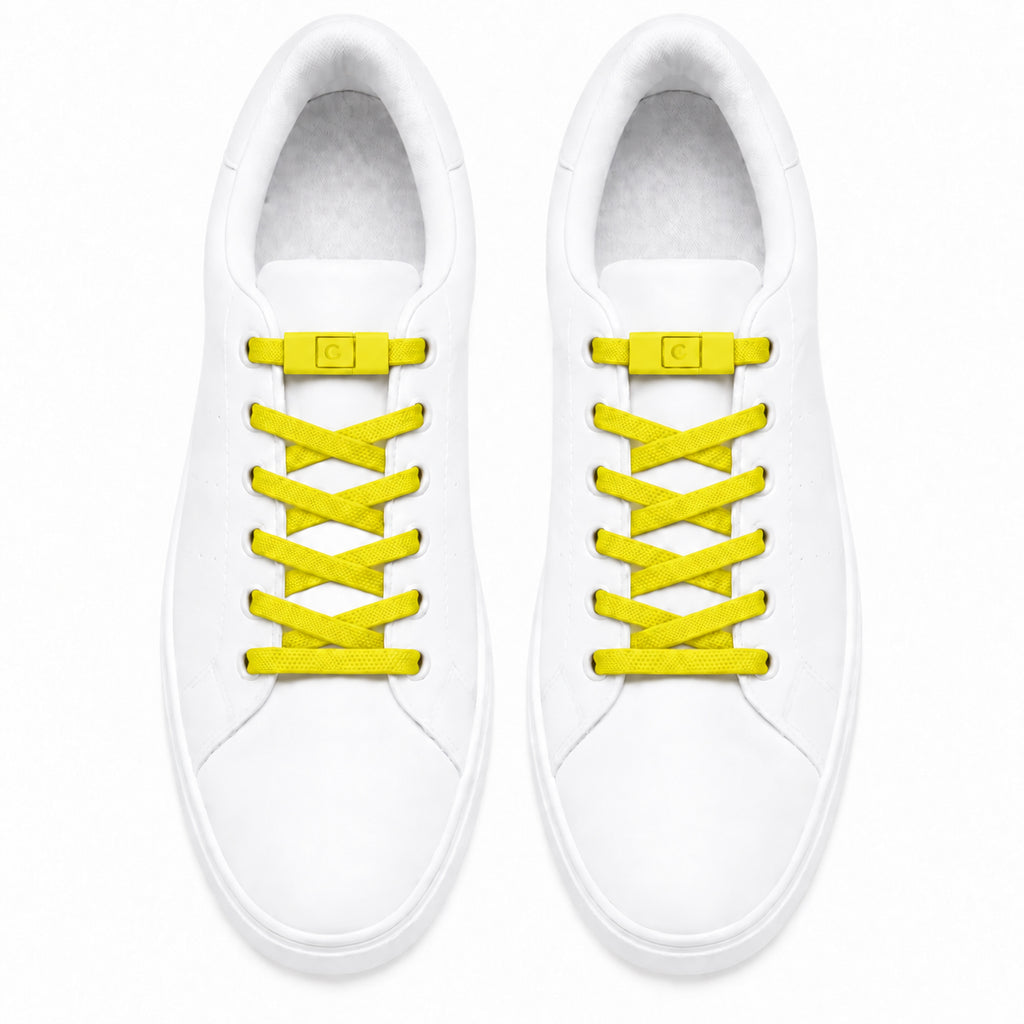 No-Tie Elastic Shoelaces - Yellow - Clipz