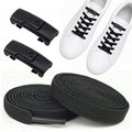 Clipz - BLACK - No-Tie Elastic Shoelaces & Clip - Pair