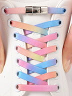 Clipz - No-Tie Elastic Shoelaces - Rainbow
