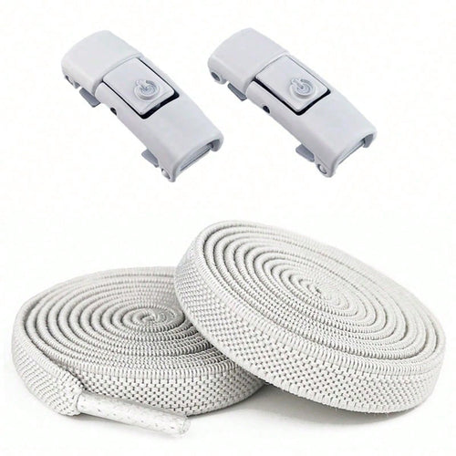 Clipz -  No-Tie Elastic Shoelaces - White