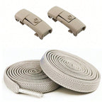 No Tie Elastic Shoelaces - Beige - Clipz