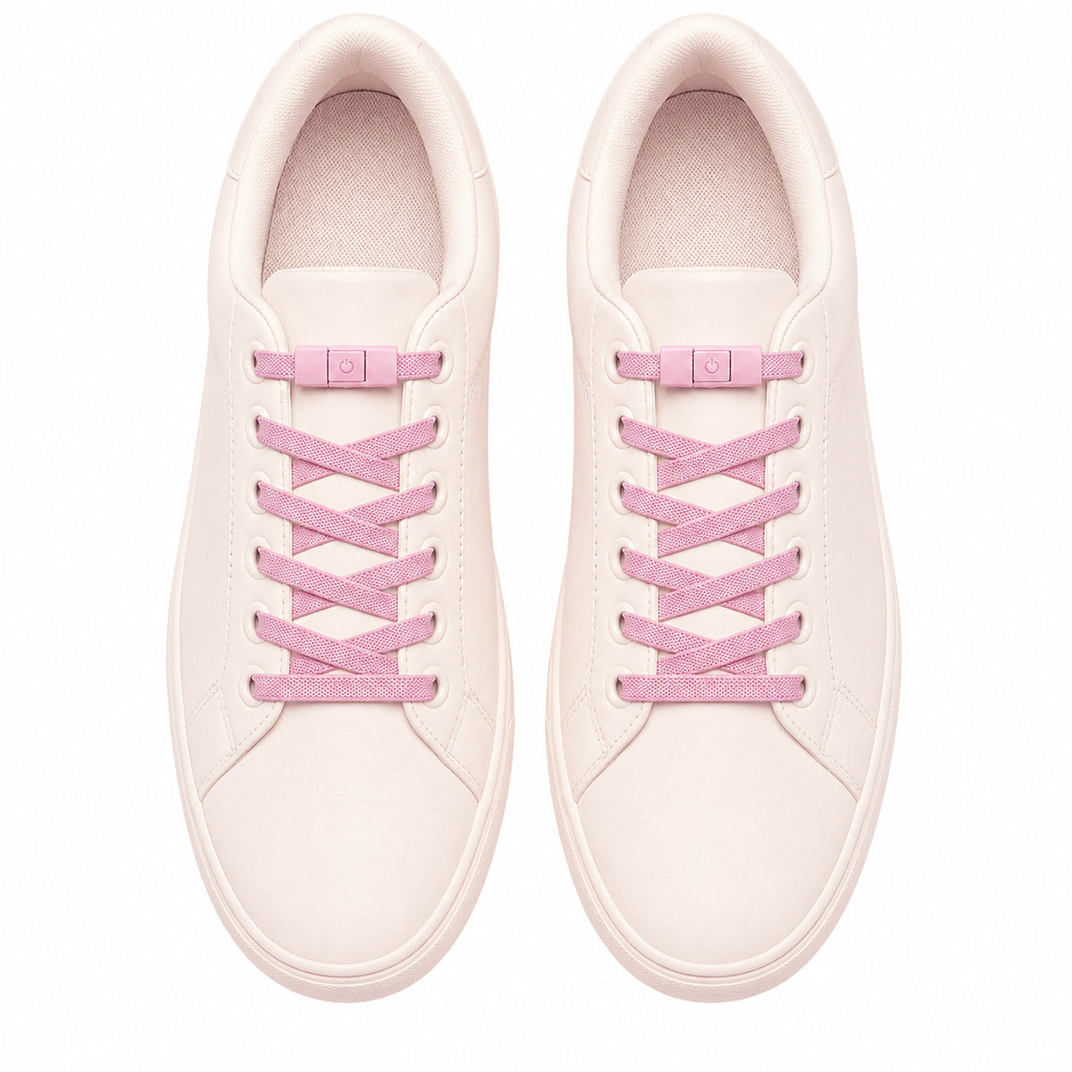 No-Tie Elastic Shoelaces - Baby Pink - Clipz