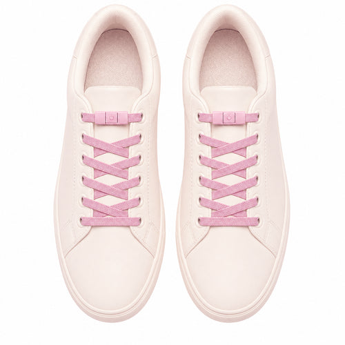 No-Tie Elastic Shoelaces - Baby Pink - Clipz