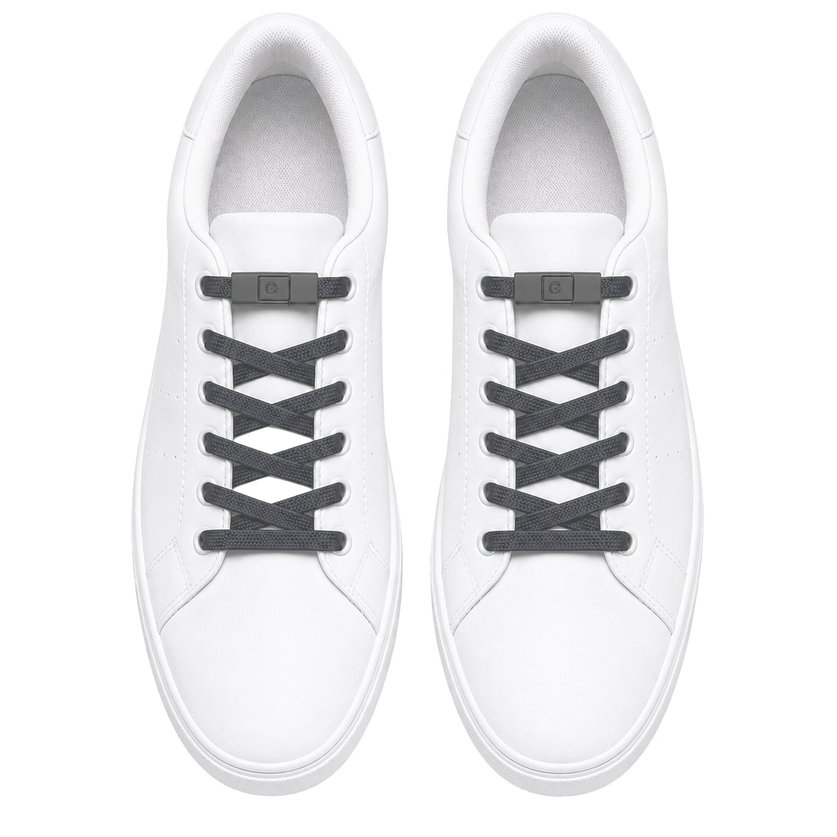 No-Tie Elastic Shoelaces - Dark Grey - Clipz