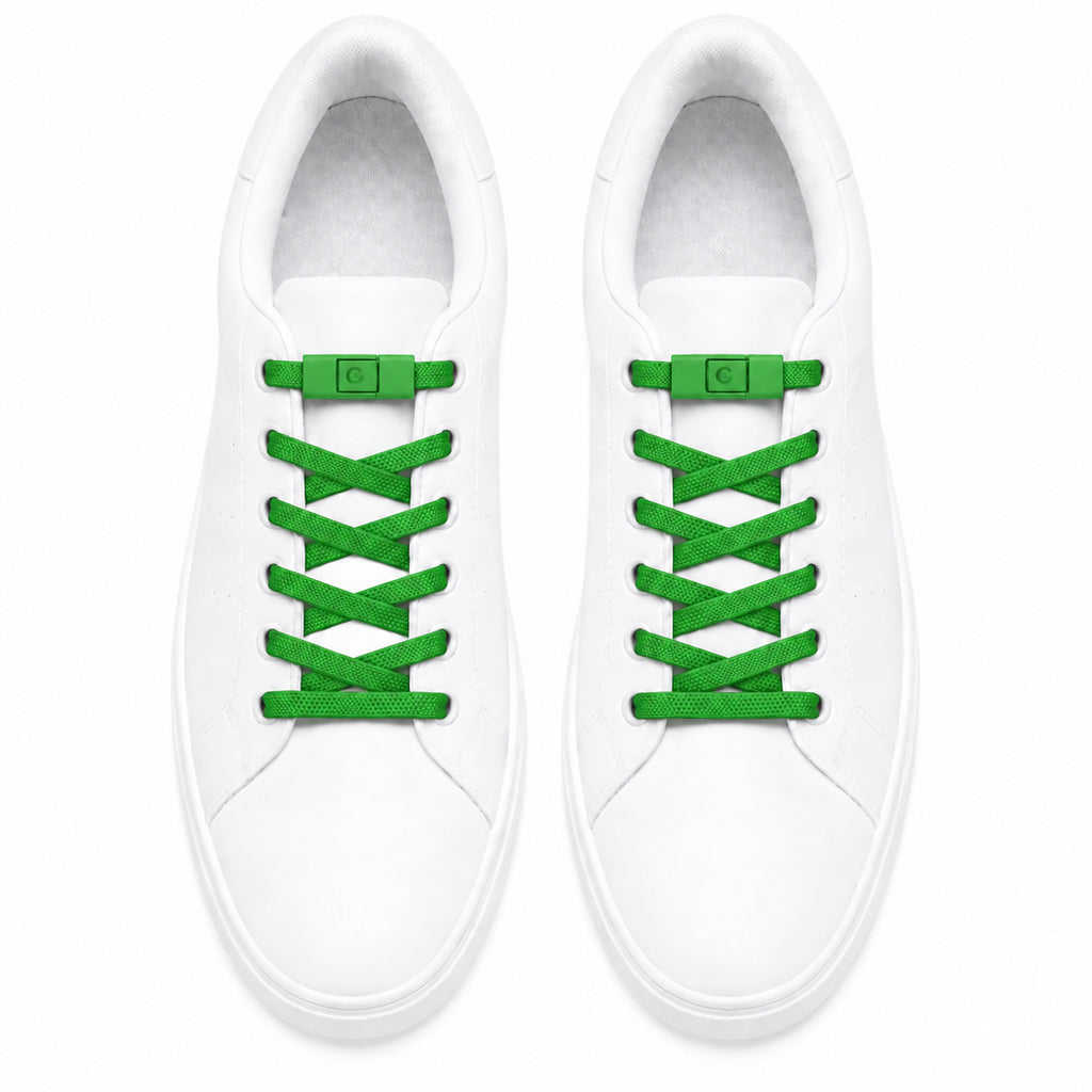 No-Tie Elastic Shoelaces - Green - Clipz