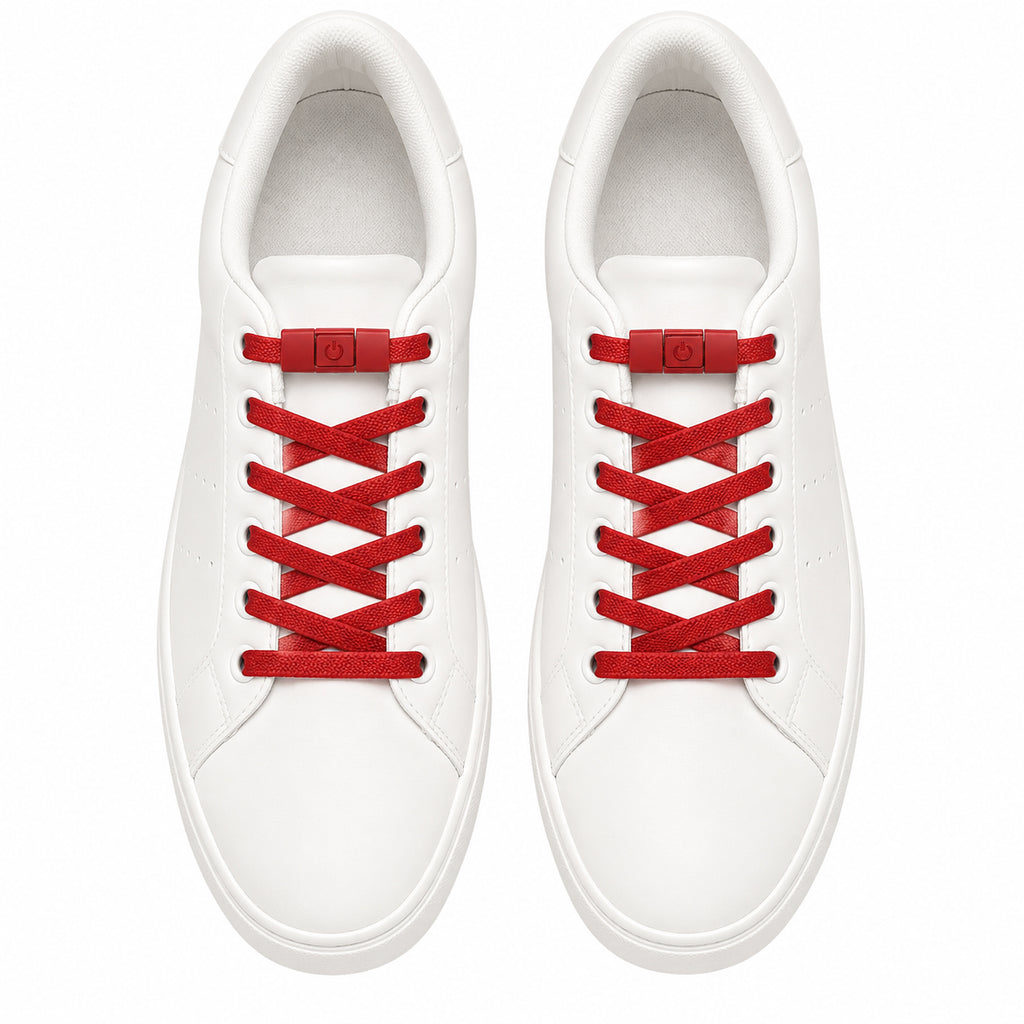 Clipz - No-Tie Elastic Shoelaces - Red